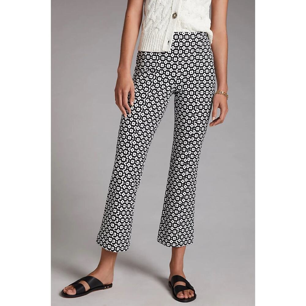 Anthro Maeve Kick Flare Print Pants Size Small